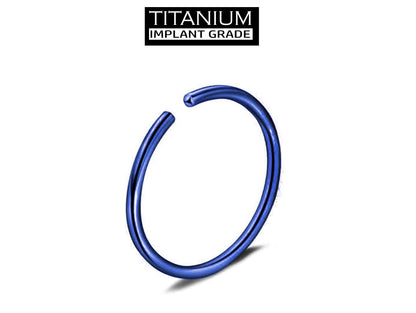 Titanium Nose Ring, Hoop Earrings - Nose Piercing 20g, 18g - Small Thin Hoop Piercing for Nose and Ear, Helix, Cartilage, Tragus.