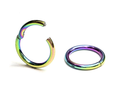 Tragus Hoops Clicker Hinged Segment Ring 20g 18g 16g 14g Body Piercing Jewellery - Nose, Ear Piercings