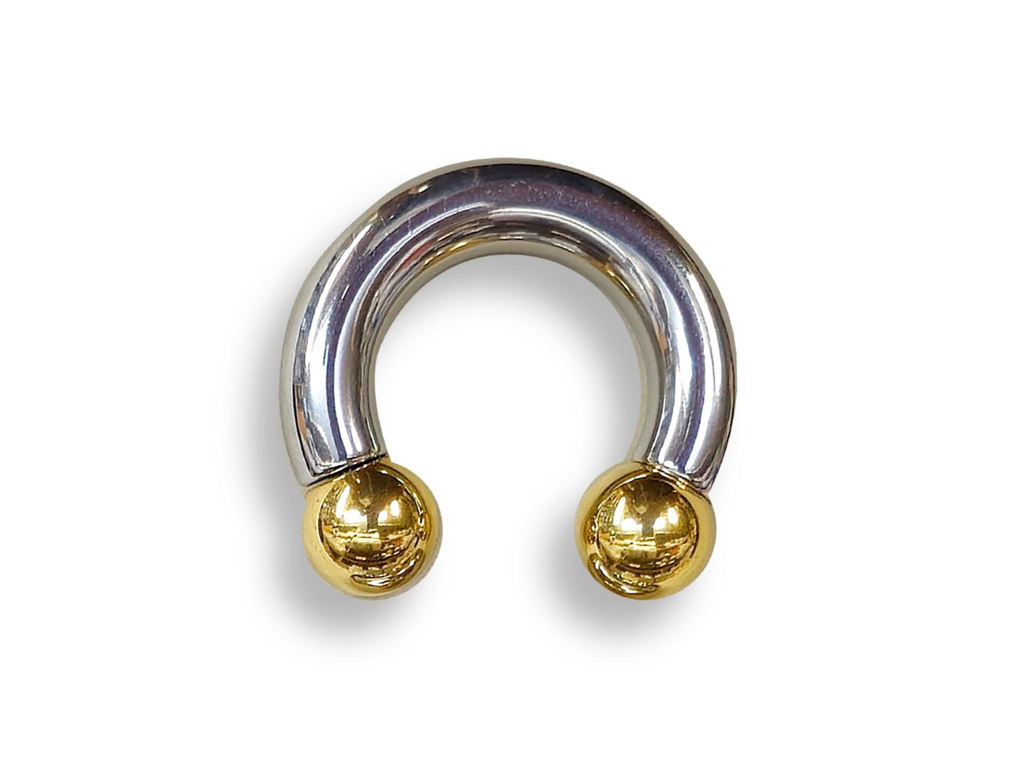 Prince Albert Jewelry PA Rings Circular Horseshoe Barbell Piercing with Custom Balls - Body Jewellery 16ga to 00ga - Large Size