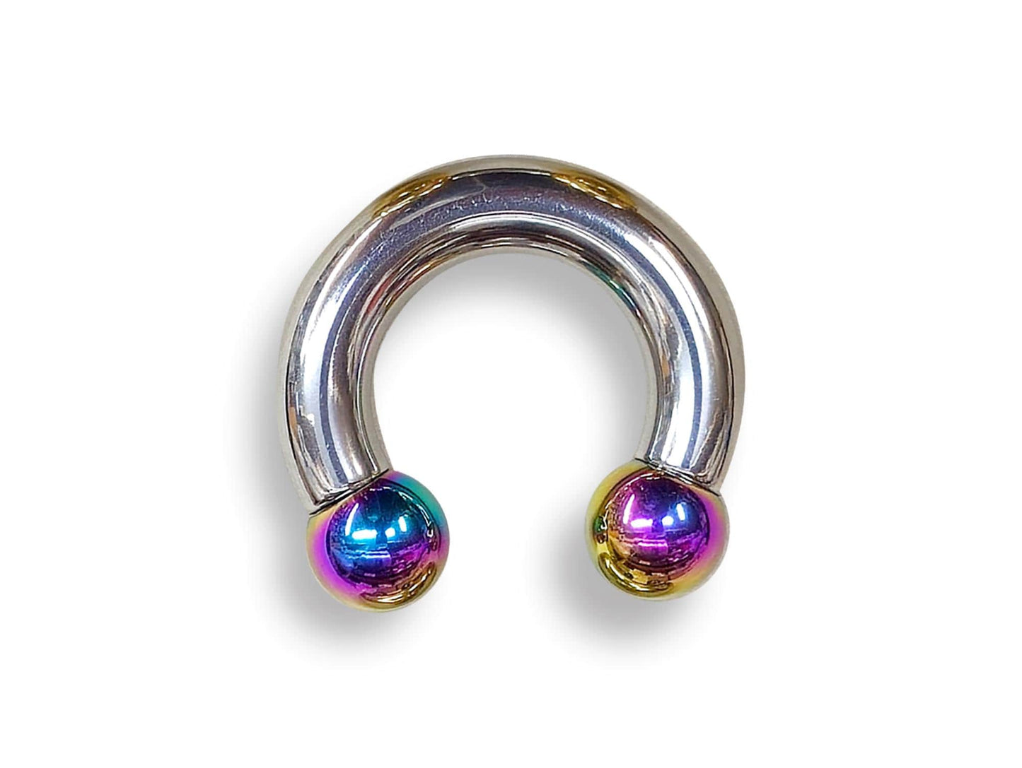 Prince Albert Jewelry PA Rings Circular Horseshoe Barbell Piercing with Custom Balls - Body Jewellery 16ga to 00ga - Large Size