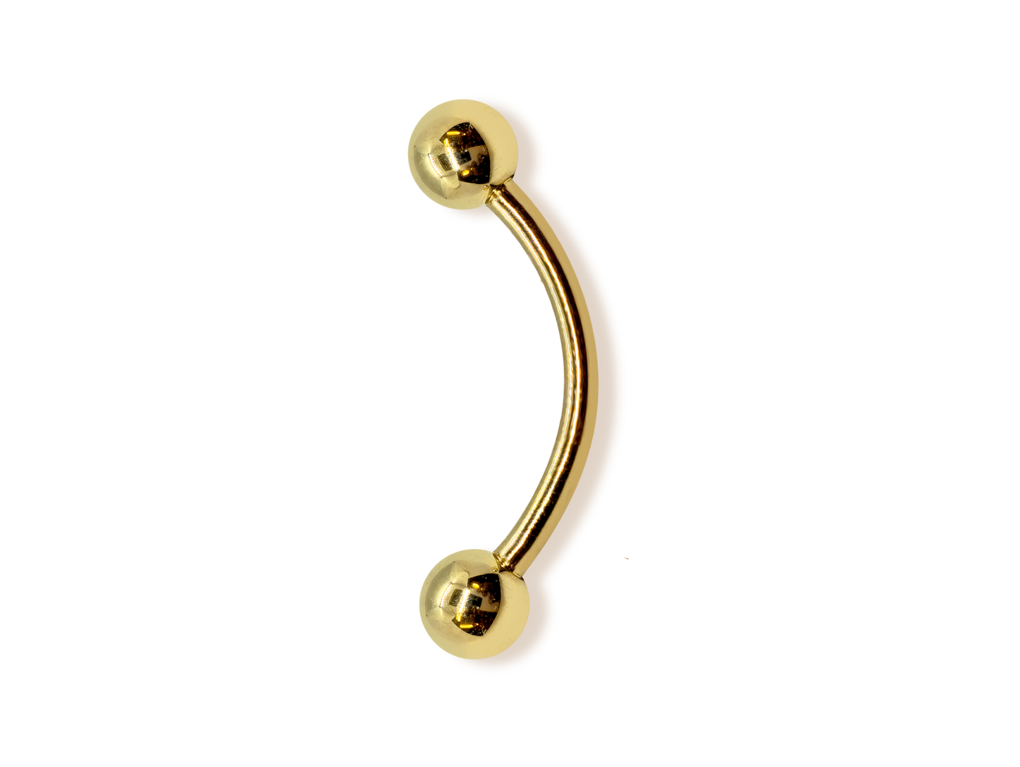 14K Solid Gold Vertical Labret Lip Barbell - Internal Threaded Also for Eyebrows, Rook Cartilage Earrings - 1pc each order