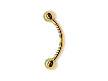 14K Solid Gold Vertical Labret Lip Barbell - Internal Threaded Also for Eyebrows, Rook Cartilage Earrings - 1pc each order