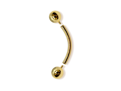 14K Solid Gold Vertical Labret Lip Barbell - Internal Threaded Also for Eyebrows, Rook Cartilage Earrings - 1pc each order
