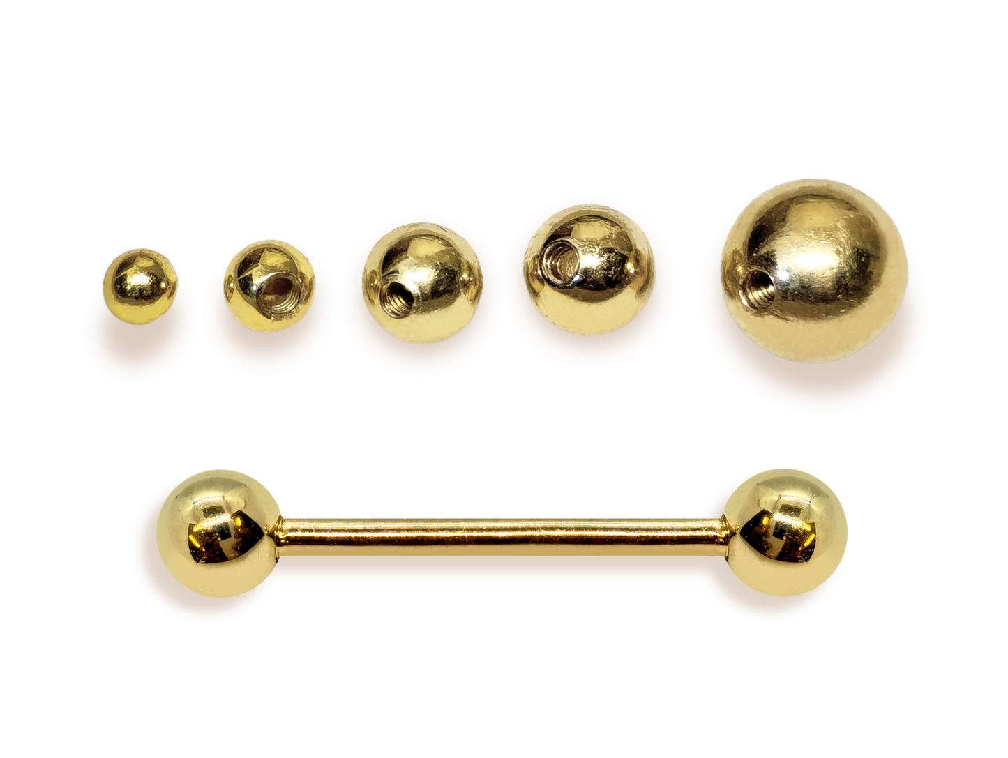 16G (1.2mm) | 14K Solid Gold Nipple Barbell Piercing Body Jewellery
