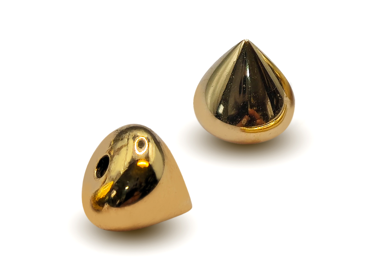 14K Solid Gold Round Cone End - 16G loose part on any Nipple Jewellery, Barbell Earrings- Handmade 14K Gold Body Jewelry Piercing