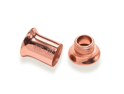 14K Rose Gold Double Flare Plugs Stretching Kit, Ear gauges, Flesh Tunnels - Lobe Plugs - 1pc each order