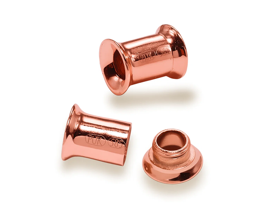 14K Rose Gold Double Flare Plugs Stretching Kit, Ear gauges, Flesh Tunnels - Lobe Plugs - 1pc each order