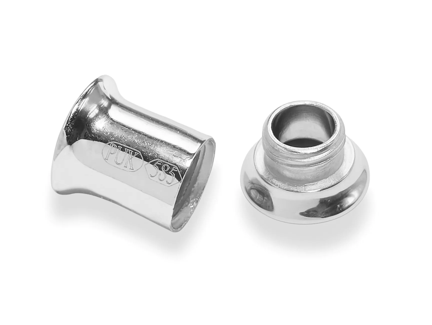 14K White Gold Double Flare Plugs Stretching Kit, Ear gauges, Flesh Tunnels - Lobe Plugs - 1pc each order