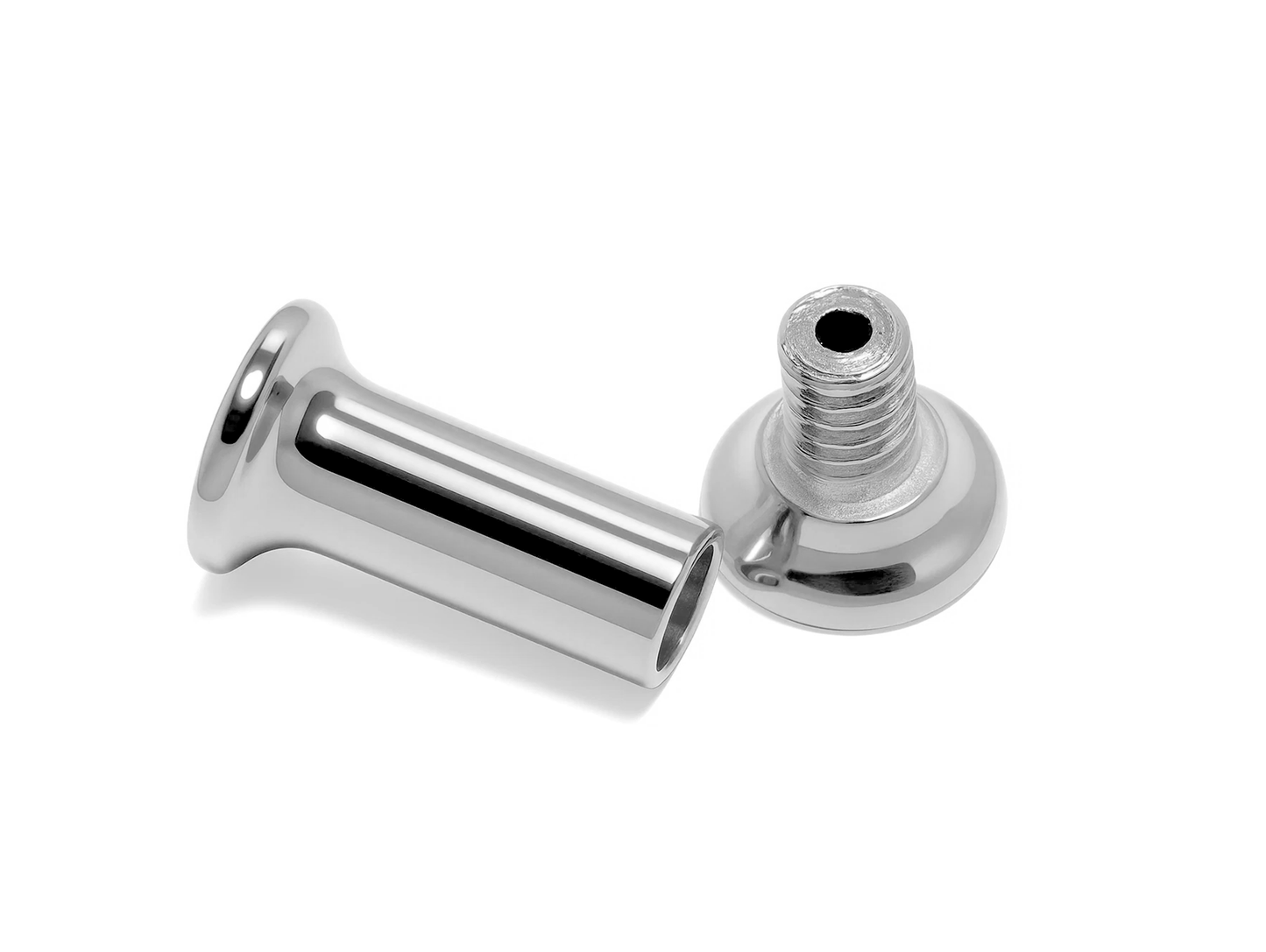 14K White Gold Double Flare Plugs Stretching Kit, Ear gauges, Flesh Tunnels - Lobe Plugs - 1pc each order