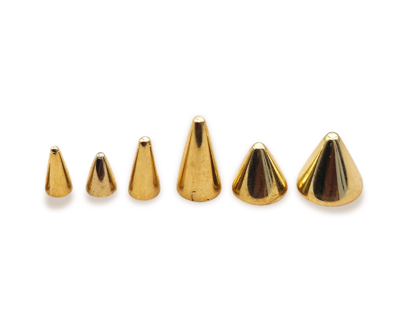 14K Solid Gold 16G Spike, Screws on any 14G 16G Jewelry, Spikes Stud- 14K Hand Made for Body Jewellery Piercing