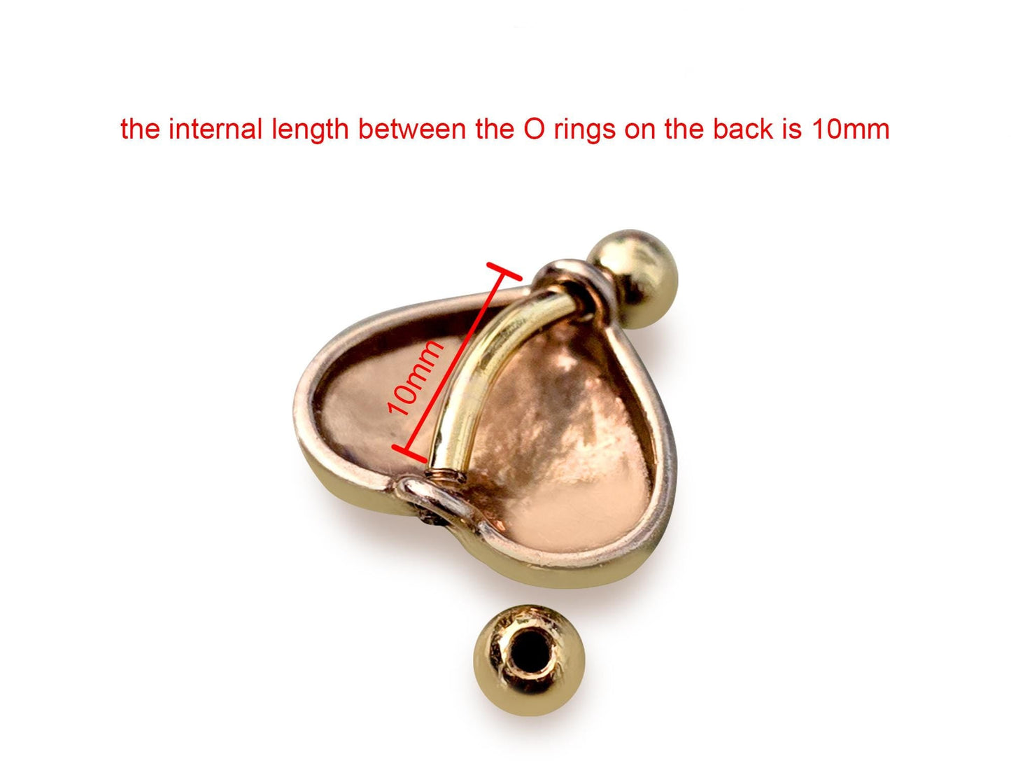 14K Gold Heart Belly Rings- Solid Gold Belly Button Ring with Gem Stone - 14g Belly Ring - Finest Quality Gold Body Piercing Jewelry