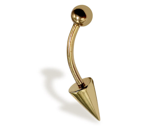 14K Gold Spike Eyebrow Piercing 16G Body Jewellery Curved Barbell combination of custom size ball end - 1pc each order
