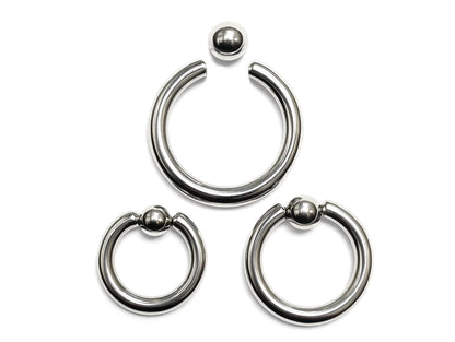 Titanium Captive Bead Ring: Body Piercing Jewelry - Septum, Lip, Ear