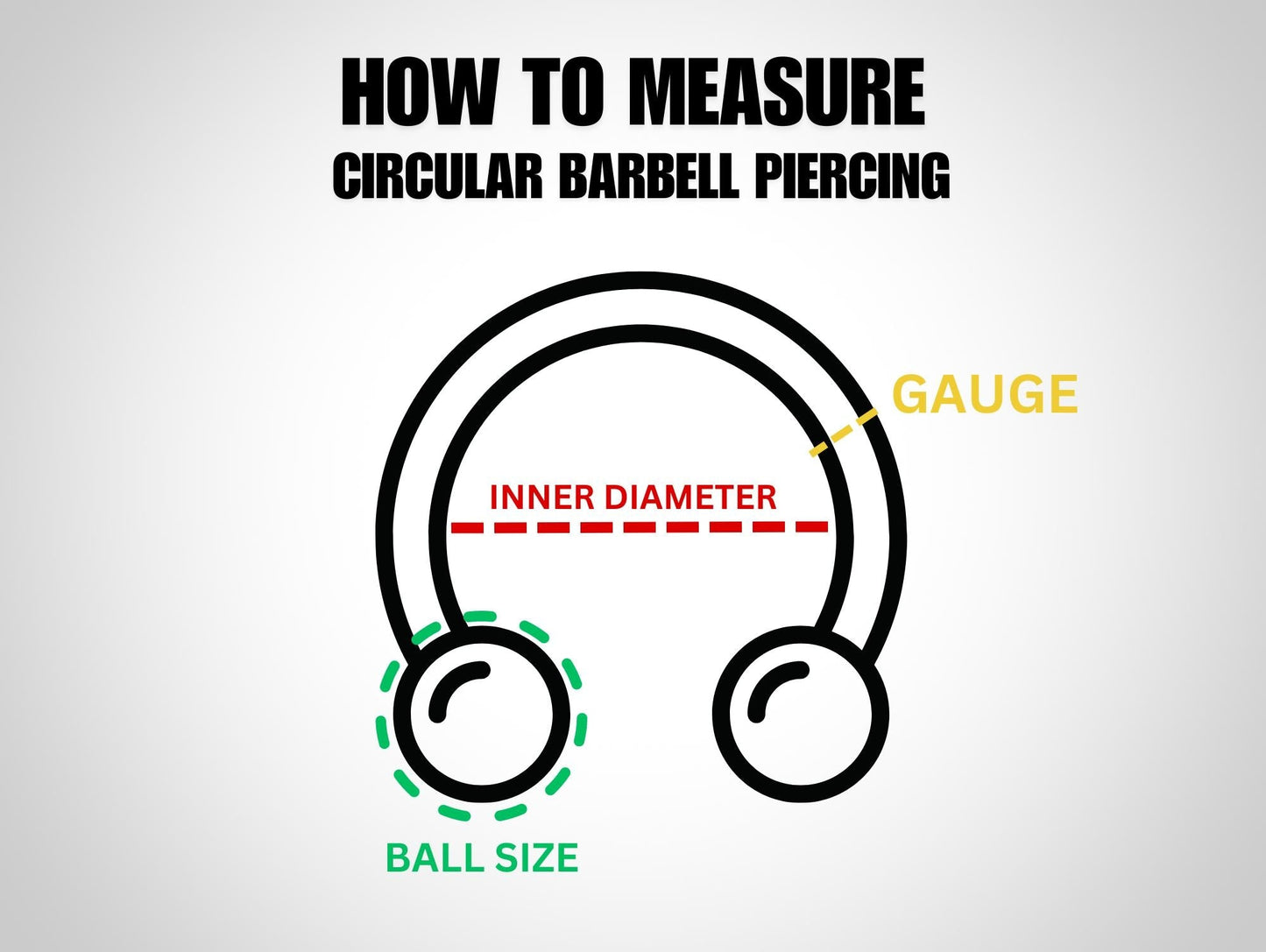 14K Gold Horseshoe Barbell, 16G Circular Barbell with Dangle Charm Gemstone Piercing for Septum - Inner Diameter size 8mm - 1pc each order