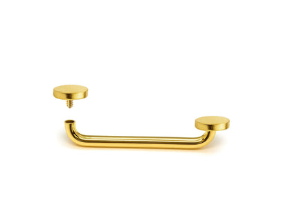 14K Gold Dermal Staple Flat Top Surface Piercing Internally Threaded 16G 14G Body Jewellery
