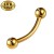 14K Curved Barbell Piercing