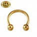 14K Gold Horseshoe Circular Barbell (CBB) Piercing
