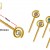 18K Gold Pin - Infinity Loop Design with Highest Quality Crystals Hand Set - Nose Jewelry made of Solid Gold
