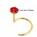 18K Gold Nose Ring - Highest Quality Crystals Hand Set & Hand Polished - The finest in Gold Nose Jewellery
