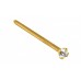 18K-Gold-Straight-Nose-Pin-with-prong-set-Round-Crystal-Nose-Stud-Piercing-Nose-Jewelry-made-of-Solid-Gold