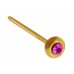 18K Gold Nose Pin, Nose Stud Piercing with CZ Crystal - Beautiful Nose Ring/ Stud with the Highest Quality Crystal Hand Set