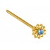 18K Gold Nose Pin - Highest Quality Crystals Hand Set - Nose Stud Piercing for pierced Nose made of Solid Gold