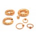 Surgical Steel 316L Rose Gold Captive Bead Hoop Ring with Spring Ball Quality tested by Sheffield Assay Office England