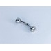 SURGICAL STEEL 316L DOUBLE JEWELLED CURVED BARBELL - AAA QUALITY CRYSTALS ‐ Quality tested by Sheffield Assay Office England
