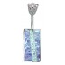 Sterling Silver Belly Bar - Rectangular Shape with CZ Crystals ‐ Quality tested by Sheffield Assay Office England