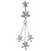 Sterling Silver Full Set Beautiful Flower Belly Bar Made Of CZ Glass Stone Crystals - Various Colours ‐ Quality tested by Sheffield Assay Office England