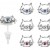 Hypoallergenic Plastic Post Cat Stud Earrings