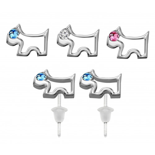 Hypoallergenic Plastic Post Dog Stud Earrings 