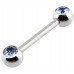 Surgical Steel 316L Barbell Front Facing Balls - AAA Laser Cut Crystals ‐ Quality tested by Sheffield Assay Office England