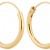 Gold Plated Unisex High Polished Round Hoop Earrings - Various Sizes ‐ Quality tested by Sheffield Assay Office England