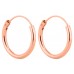 Rosegold Plated Unisex High Polished Round Hoop Earrings - Various Sizes ‐ Quality tested by Sheffield Assay Office England