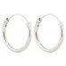 Silver Unisex High Polished Round Hoop Earrings - Various Sizes ‐ Quality tested by Sheffield Assay Office England