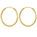 Gold Plated Unisex High Polished Round Hoop Earrings - Big Size 22mm to 60mm ‐ Quality tested by Sheffield Assay Office England