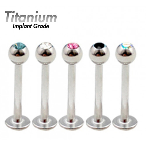 Titanium Implant Grade LABRET GEM - AAA Laser Cut Crystals ‐ Quality tested by Sheffield Assay Office England