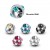 BODY JEWELRY REPLACEMENT BALLS, Multi Stone Crystal Ball - (5PCS) PIERCING KIT LOOSE PARTS FOR BARBELLS