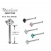 Titanium Implant Grade Solitaire Nose Pins / Studs - AAA Quality Crystals ‐ Quality tested by Sheffield Assay Office England