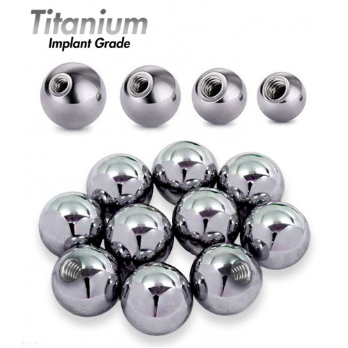 Implant Grade Titanium Threaded Plain Balls