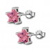 Silver Solitaire CZ Star Cut Stud Earrings ‐ Quality tested by Sheffield Assay Office England