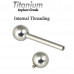 Internally Threaded Titanium Implant Grade STRAIGHT BARBELLS ‐ Quality tested by Sheffield Assay Office England